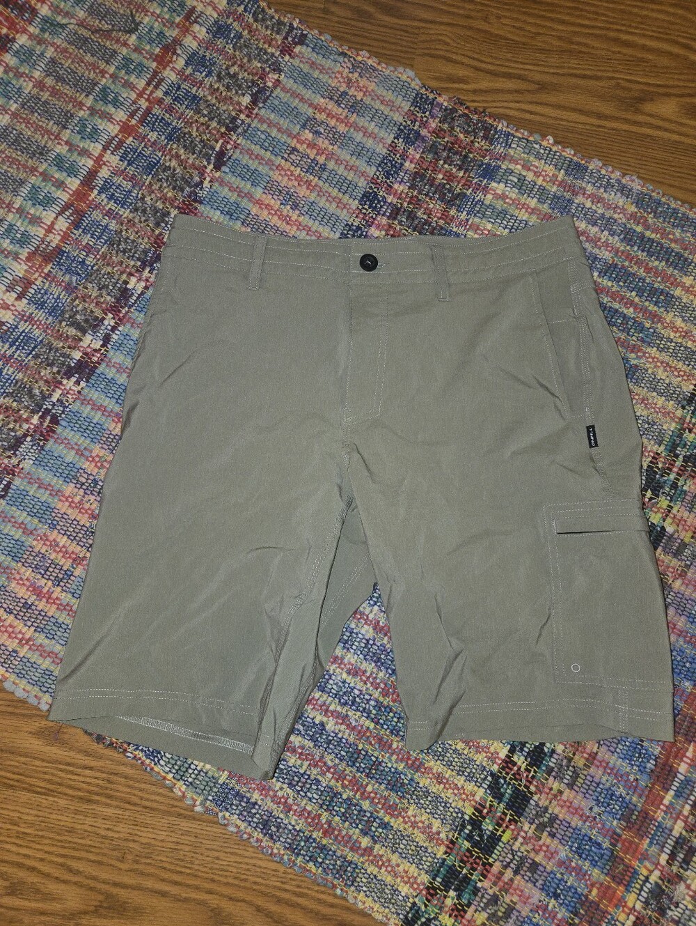 Men's Olive Cargo Shorts with Side Pocket
